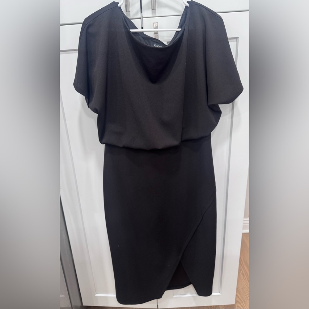 Kensie Black Blouson Dress
